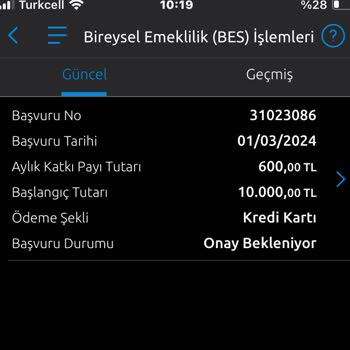 Yapı Kredi Onaylanmayan BES İşlemi