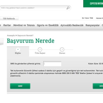 TEB Mobil Bankacılık İçin Doğrulama Kodu Gelmiyor. Bankaya Ulaşılmıyor
