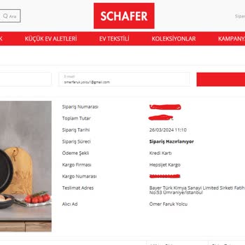 Schafer Siparişlerim Halen Gelmedi Ve Call Center Detay Veremiyor.