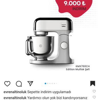 Kenwood Türkiye İndirim Yalanı