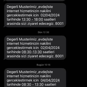 Türk Telekom Nakil İşlemi Erteleyip Gelmiyorlar