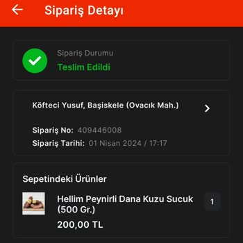 Migros Yemek Teslim Edilmeyen Ürün
