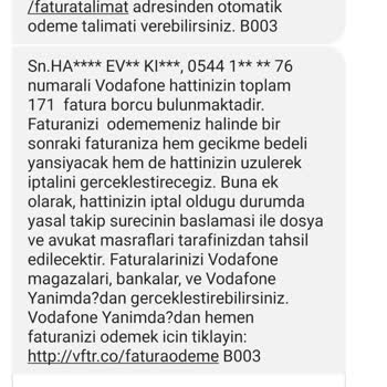 Vodafone Ödenmiş Fatura İçin Sürekli Mesaj Atıp Arıyor