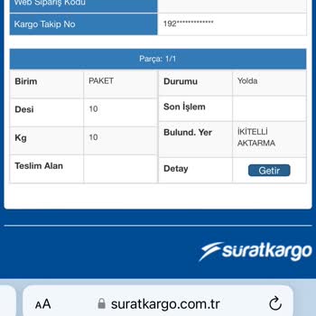 Sürat Kargo Taşımacılığı Kargo Kaybetme