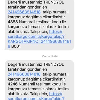 Sürat Kargo Evden Hiç Ayrılmama Rağmen İki Kere Dağıtıma Çıktı Diyor. Kurye Gelmedi