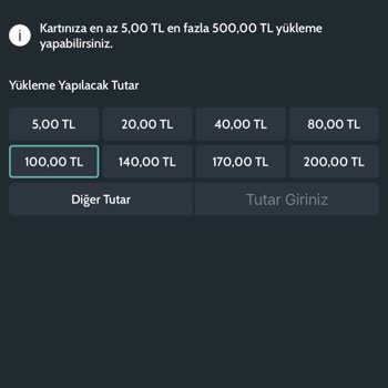Hatay Karta %8 Yükleme Ücreti