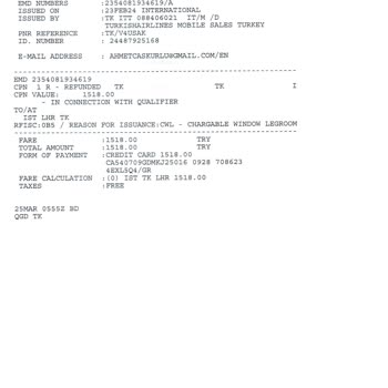 THY Para İadelerini Yapmak İstemiyor