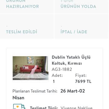 Vivense Gelemeyen Koltuk Ve Müşteri Memnuniyetsizliği!