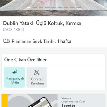 Vivense Gelemeyen Koltuk Ve Müşteri Memnuniyetsizliği!