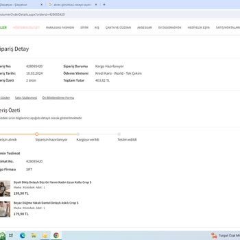 Köstebek.com.tr 'den Peşin Ödeyerek Alışveriş Yaptım Ürünler Gelmedi