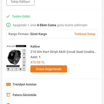 Nova Teknoloji Trendyol Kallow Çocuk Akıllı Saat