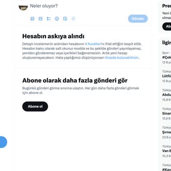 Twitter Hesabım Askıya Alındı