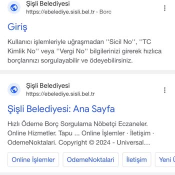 Şişli Belediyesi Online Ödeme Problemi Web Sitesi Problemi
