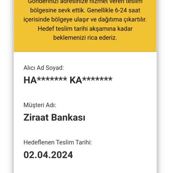 AGT Kurye (aynigunteslim.com) AGT Kuryemin Gönderimi Tarafıma Teslim Etmemesi