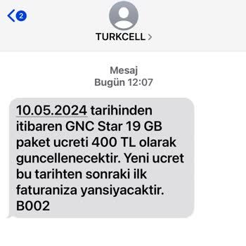 Turkcell Fahiş Fiyat Artışı
