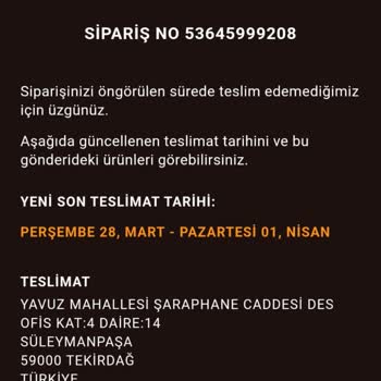 Zara Online Alışveriş Şikayet