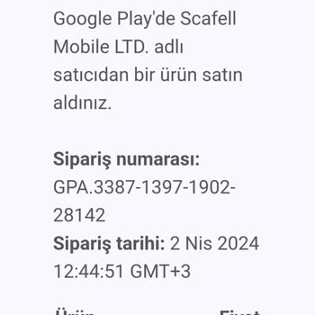 Google Play Google Ürünü Şikayeti