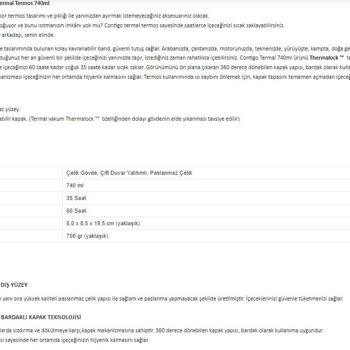 Contigo Termos Paslanma/Lekelenme Sorunu