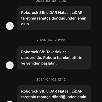 Roborock S8 Lidar Taret Hatası