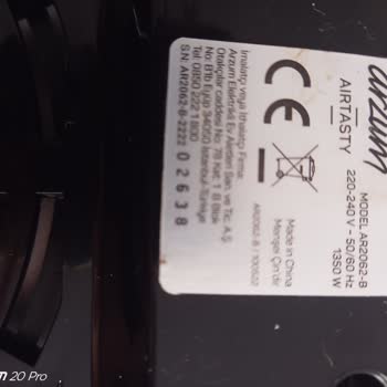 Arzum Airfryer Garanti Sorunu