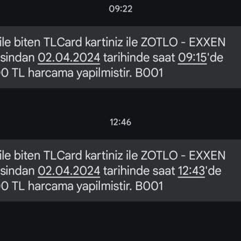 Exxen Zotlo Habersiz Para Çekti
