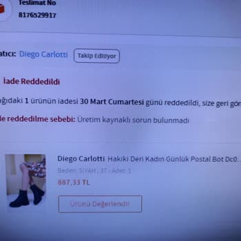 Trendyol Satış Ve Diego Carlotti Ayakkabı Defolu