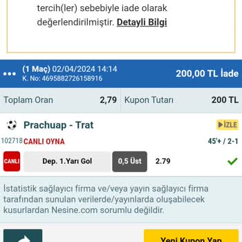 Nesine Kupon İadesi Ve Oran Sorunuyla İlgili Yaşadığım Mağduriyet