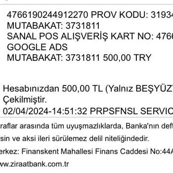 Google AdSense Google Ads Hesabımdan İzinsiz Para Çekti