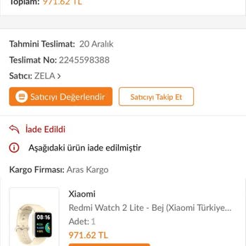 Trendyol Garanti Kapsamında Değişim Yapmıyor