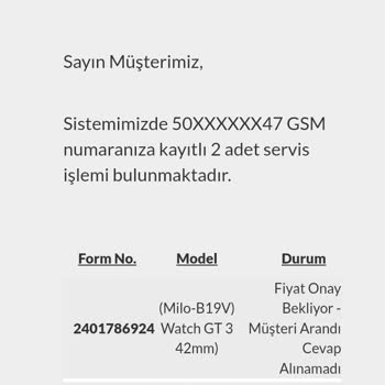 Huawei Ve KVK Garantili Ürünü Önce Garanti Süresi Bitti Diyor.