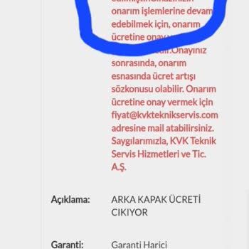 Huawei Ve KVK Garantili Ürünü Önce Garanti Süresi Bitti Diyor.