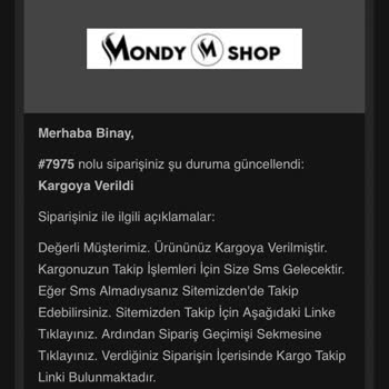 Mondy Shop Siparişimle İlgili Yaşadığım Sorunlar Ve Çözüm Beklentim