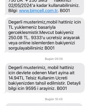Bimcell 2 Farklı Paket Tanımlanmış, Hesabımdan Para Çekilmiş