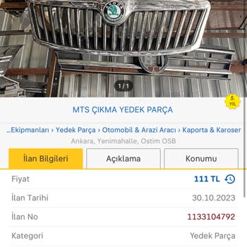 MTS Volkswagen Çıkma Yedek Parça İlandaki Ürün İle Gelen Ürün Aynı Değil, Hakarete Uğradım