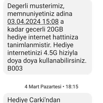 Vodafone Durma Özelliği Olmasına Rağmen Aşım Ve Ücret İadesi
