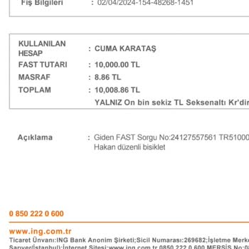 ING Bank Mesai 16:00 Mış Maaş Müşterisinden EFT Ücreti Alıyorlar