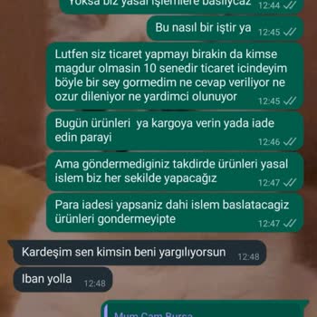 Toptan Kavanoz İade Ve İptal Yapmıyor, Ürünleri Göndermiyor.