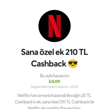 Papara Netflix Cashback Eksikliği Ve Çözüm Talebi!