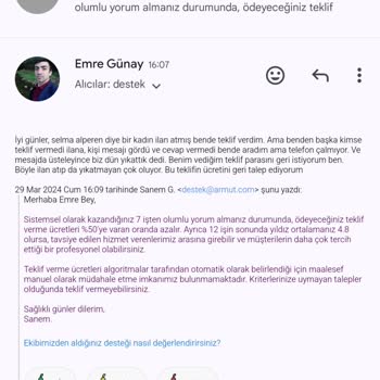 Armut Ücret İadesi İstiyorum