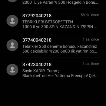 Vodafone İddia Sitesi Mesajları