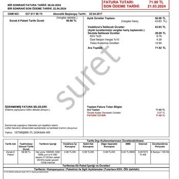 Vodafone Onay Almadan Tarife Değişikliği Yaptı