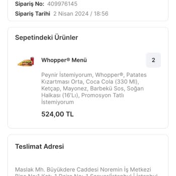 Migros Gelmeyen Yemek Siparişi