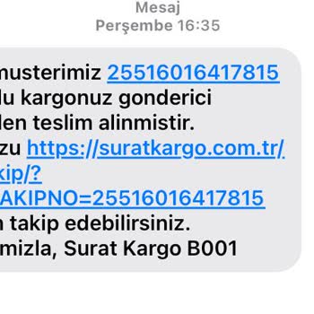 Sürat Kargo Siparişim Nerede?