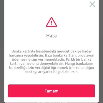 Tiktak Ödeme Yöntemi Sorunu