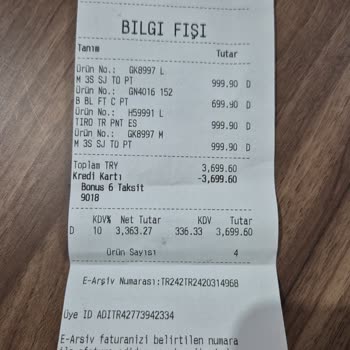 Adidas Mağazası Kusurlu Ürüne İşlem Yapmıyor