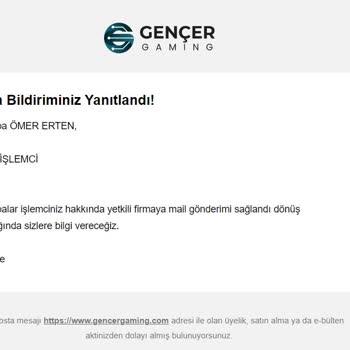 Gençer Gaming 793971084 Numaralı Siparişimizde İlgisizlik Ve Haksız Suçlama