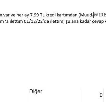 Garanti Kartımdan 07/02/2024 Tarihinde TTNET A. Ş. Adı Altında 7,99 TL