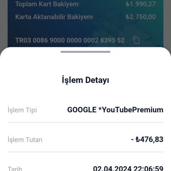 YouTube Premium Hesabımdan Haksız Kesinti