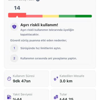 Getir Araç Üyelik Askıya Alma