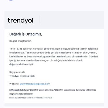 Trendyol Ekspress Kargo Ücret İadesi